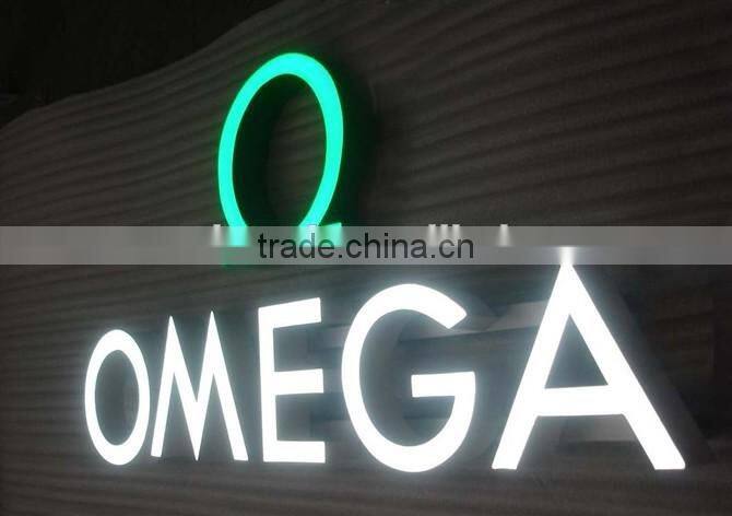 Custom round barrel LED wall sign illuminated sign