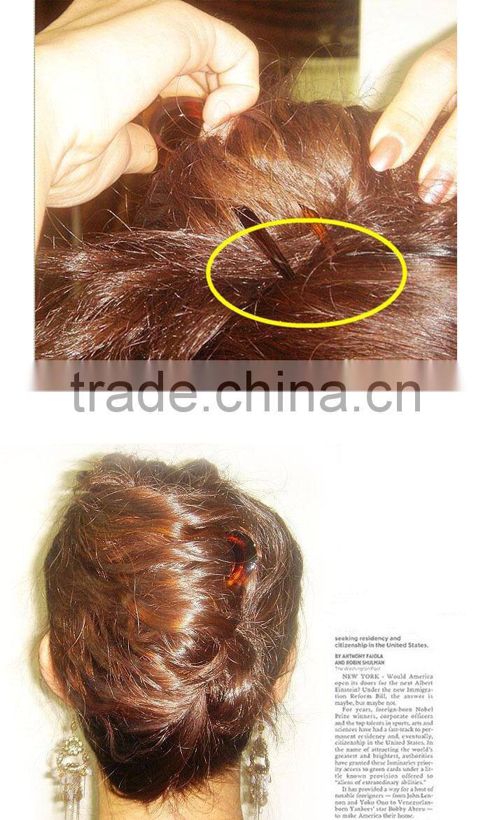 Plastic hairpin lastic hairpin hair maker lucky hair style maker tools fat plug wave plate first hairpin 3 hair accessory