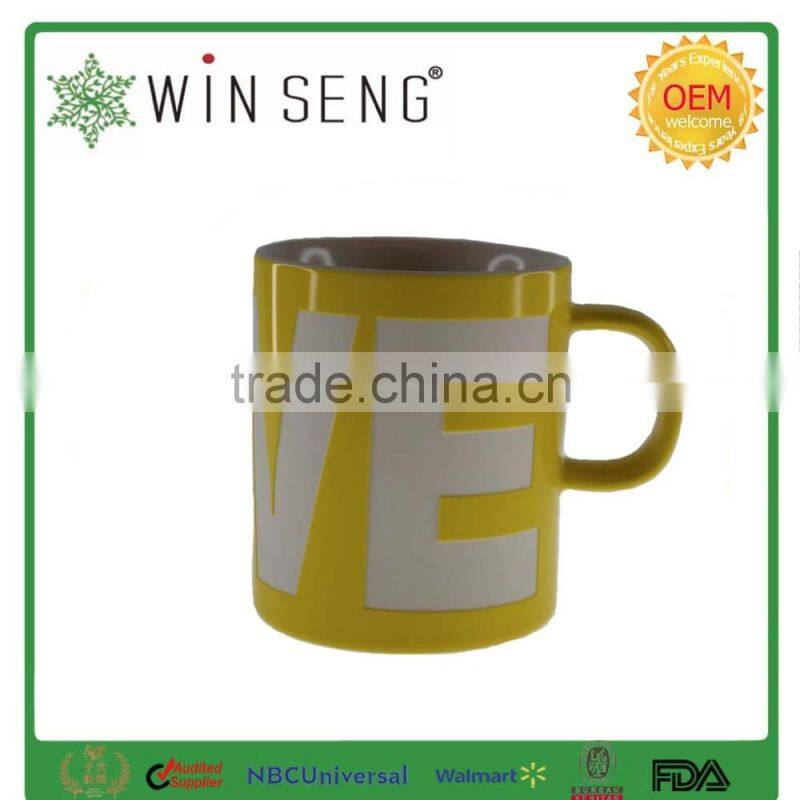 Ceramic porcelain coffee tea mug