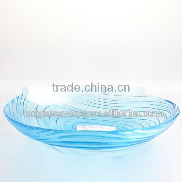 Multi Color Swung Glass Serving Plates In Party
