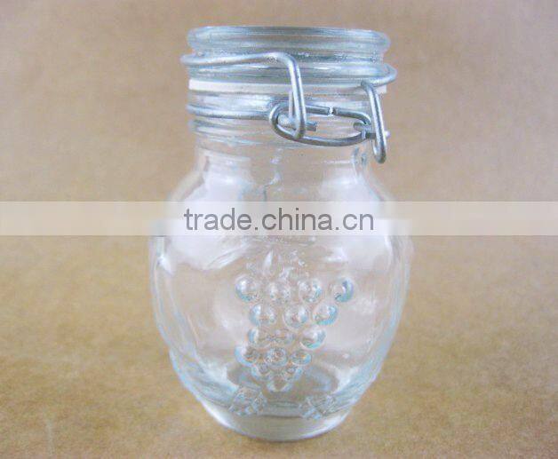 carving glass jar / storage jar