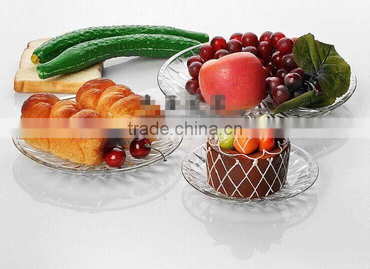 4.5" mini clear glass charge plate