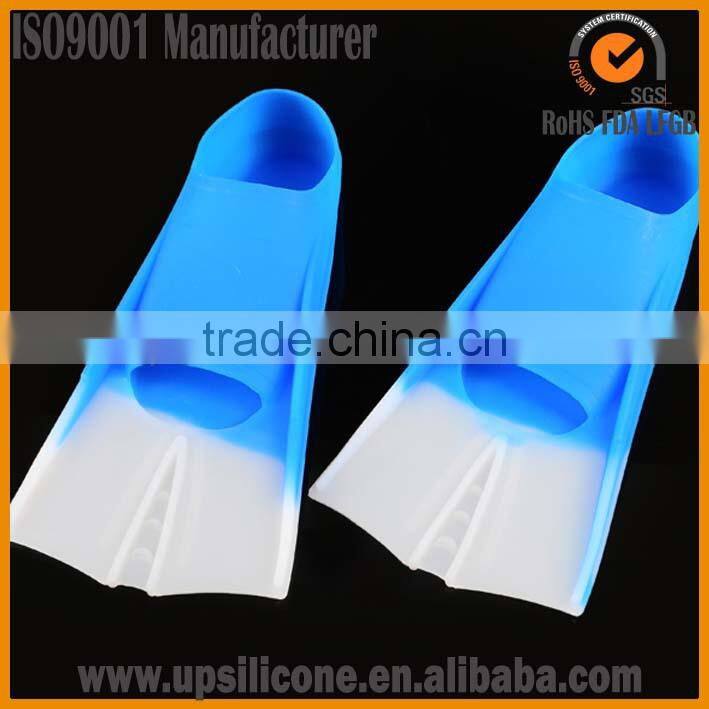 Blue Flexibla Rubber Diving Silicone Swimming Flipper For Kid