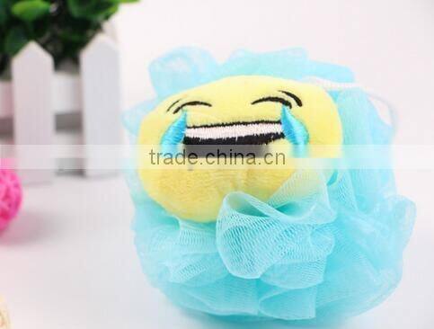 novelty cartoon expression baby bath sponge shower ball wholesale bath sponge shower puff