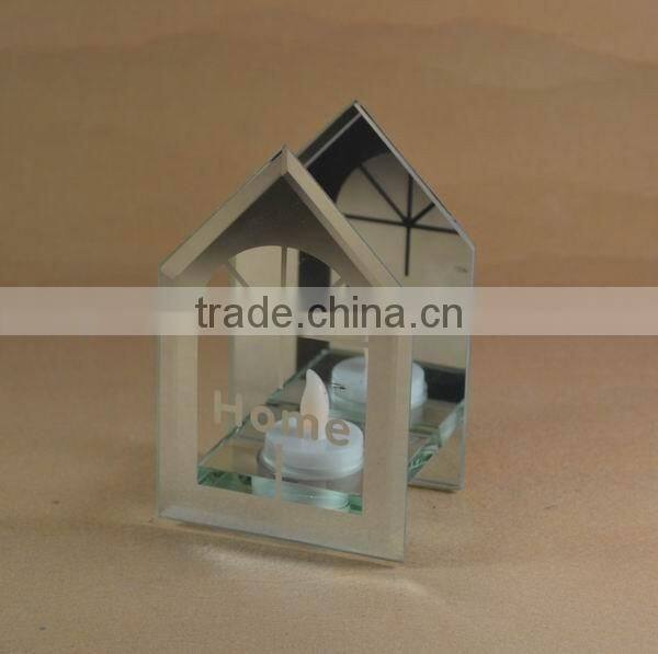 Wholesale cheap clear glass candle holder with lid