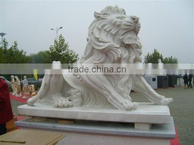 Antique lion statue stone animal sculpture VAS-B088