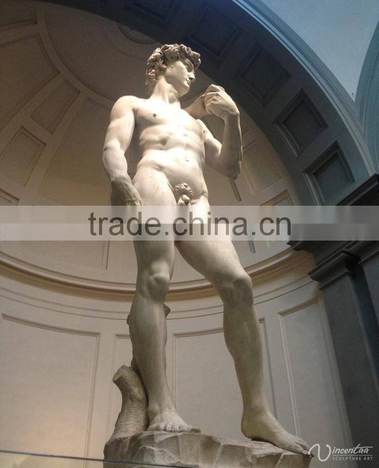 Life size stone carving art david statue male nude sculpture for sale