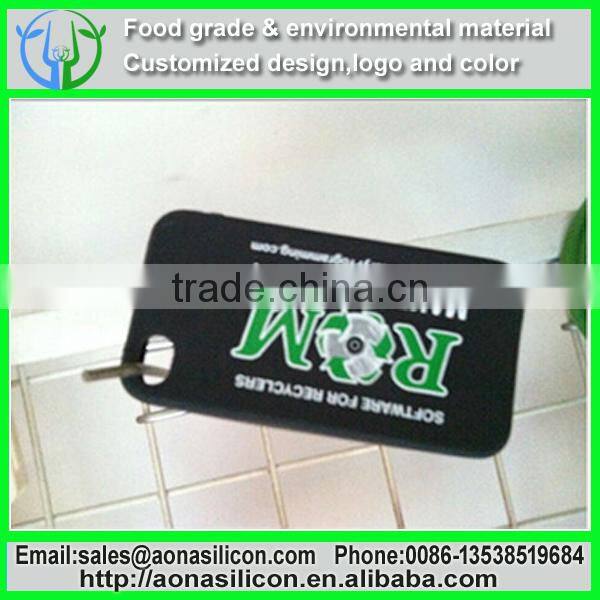 black and colorful print silicone mobile phone case