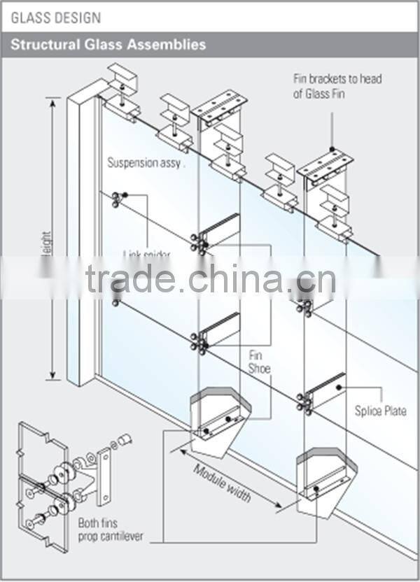 JINXIN curtain wall system glass spider joint fitting