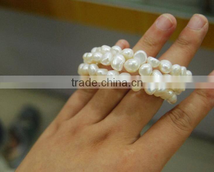 8-9mm baroque freshwater pearl bracelet in sale