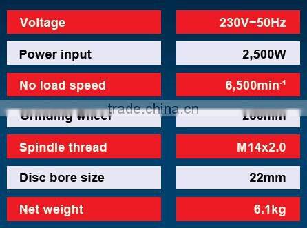 JAG2500 2500W 230mm Electric angle grinder, 230mm angle grinder