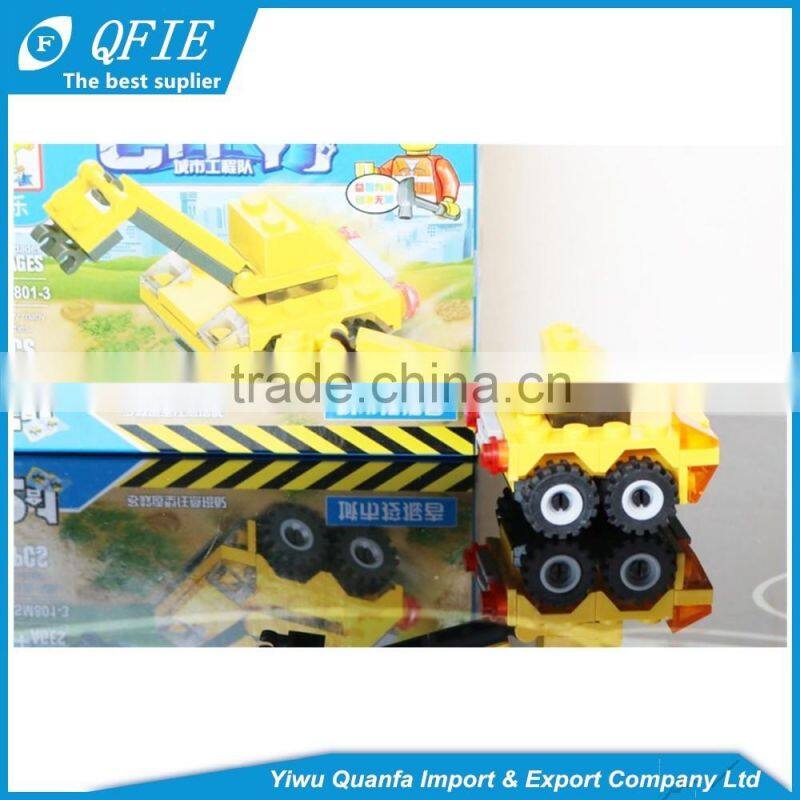 Wholesale educatioanal plastic mini diy assembly car toy with capsule