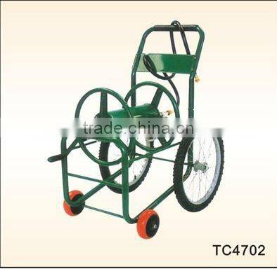 metal four wheel garden hose reel cart TC4703