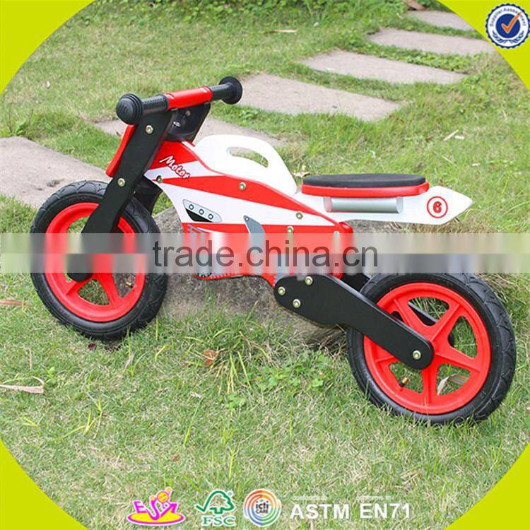 Wholesale cool wooden balance bike promotion gift wooden balance bike high quality children wooden balance bike toy W16C013