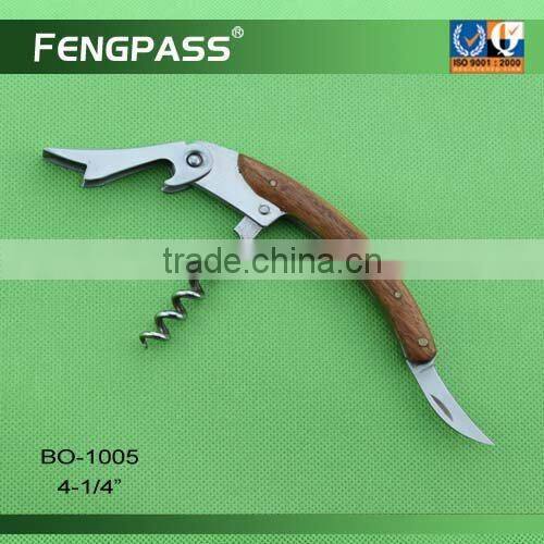 Promotional metal wine bottle opener , wine corkscrew BO-1003