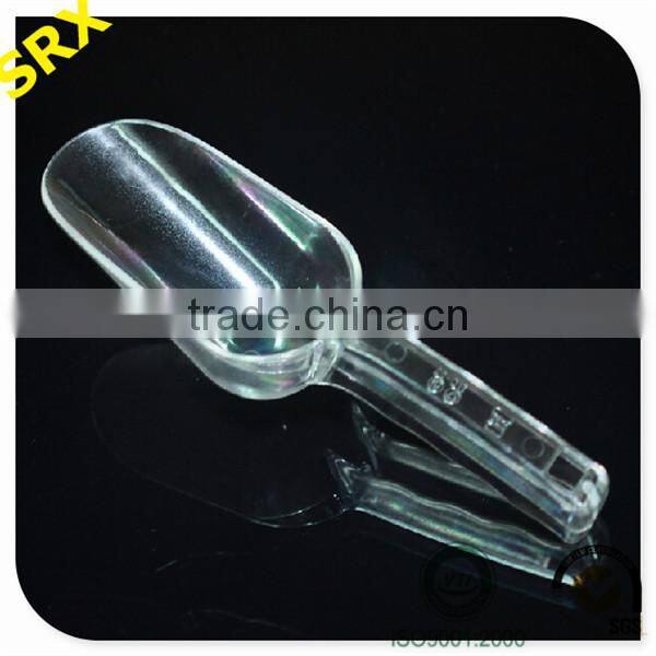 High quality Clear plastic kitchen scoops, customized party Buffet dessert scoops, customized plastic ice scoops manufacutrer