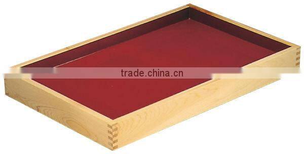 Hinoki Square Deep Red Colored Deli Tray Wooden Both Sides Hinoki Vat