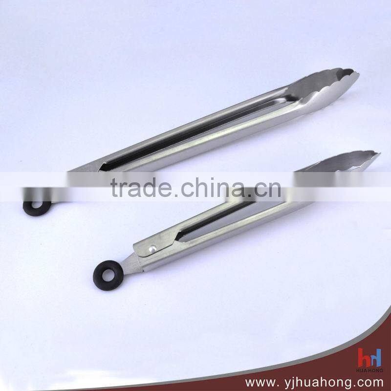 9" Food Grade Stainless Steel Food Tongs with Silicon Head