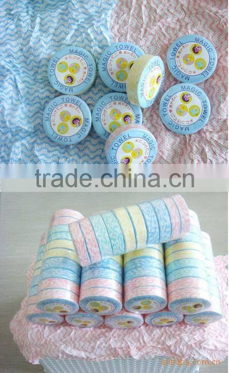 Cheap portable travel compress magic towel as seen on tv