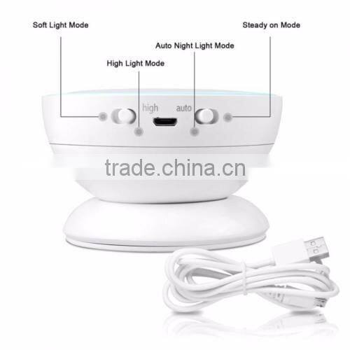 Magnetic Rotate IR Motion Sensor Staircase floor closet Rechargeable LED Wall Night Light
