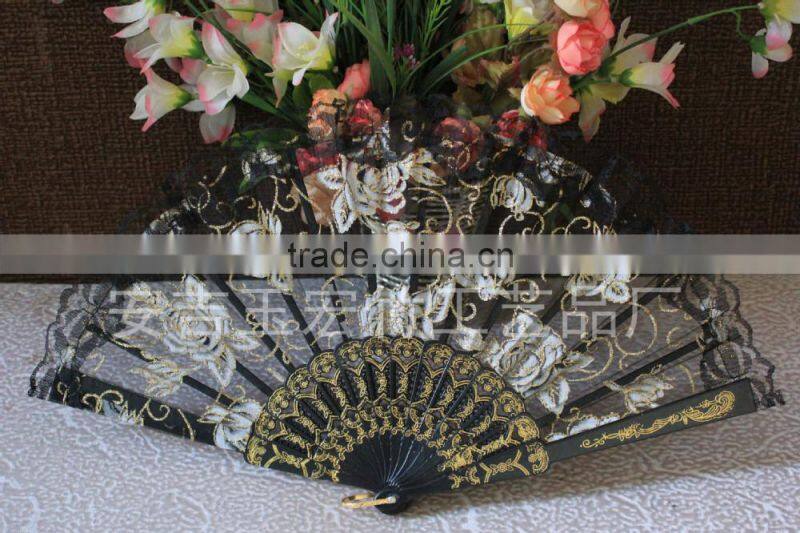 Spanish plastic hand folding fan