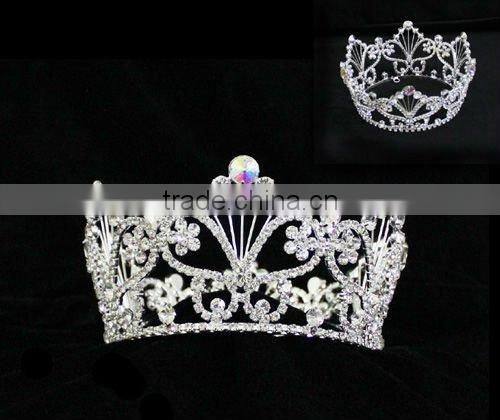 Wholesale Rhinestone Pageant Crown Accessories for Crystal Hair Accessories Jewelry Tiara