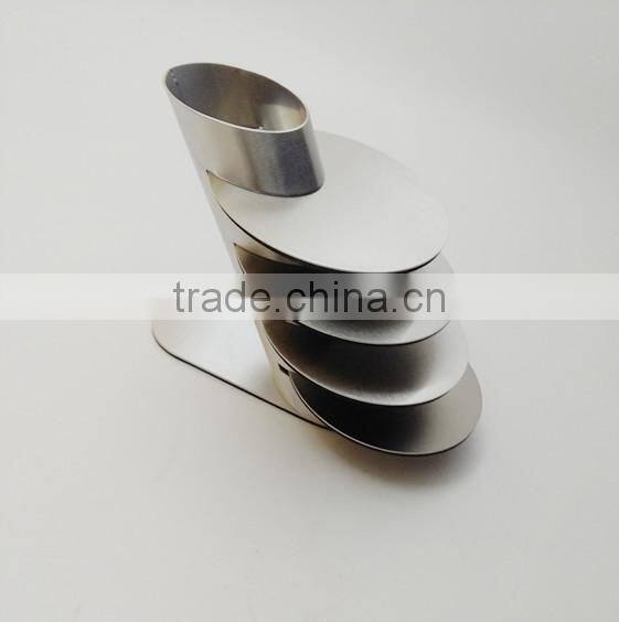 6pcs set Brushed Stainless Steel Smooth Pratique Metal Wine Coaster