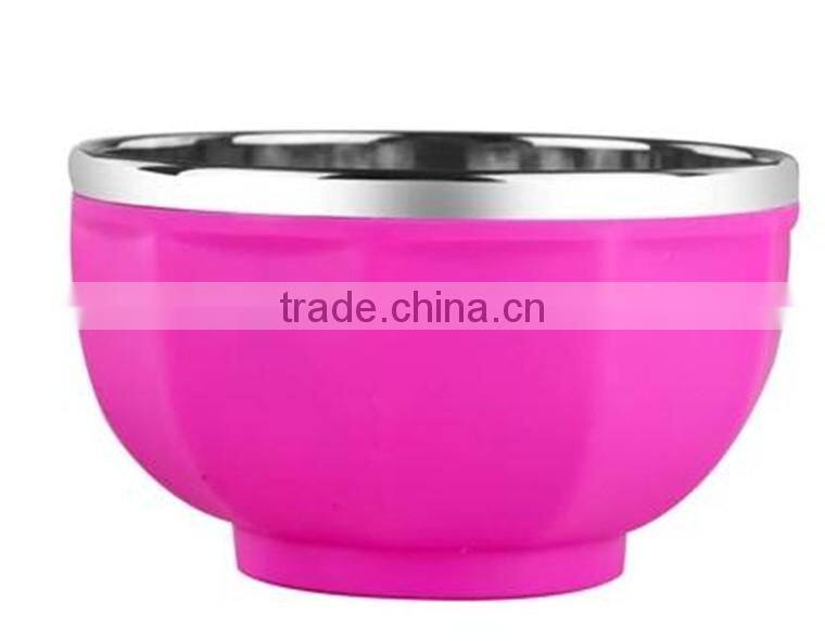 Hot selling stainless steel mixing bowl set / salad bowl set / metal fruit bowl