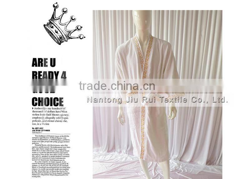 Wihte With Embroidery Autumn And Winter Design Fashion Family Robes Shower Homewear Coral Fleece