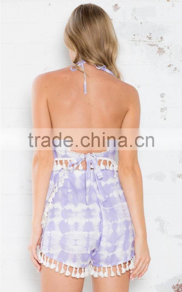 Tie Die 2 Pieces Set Women Two Pieces Dresses With Tassel