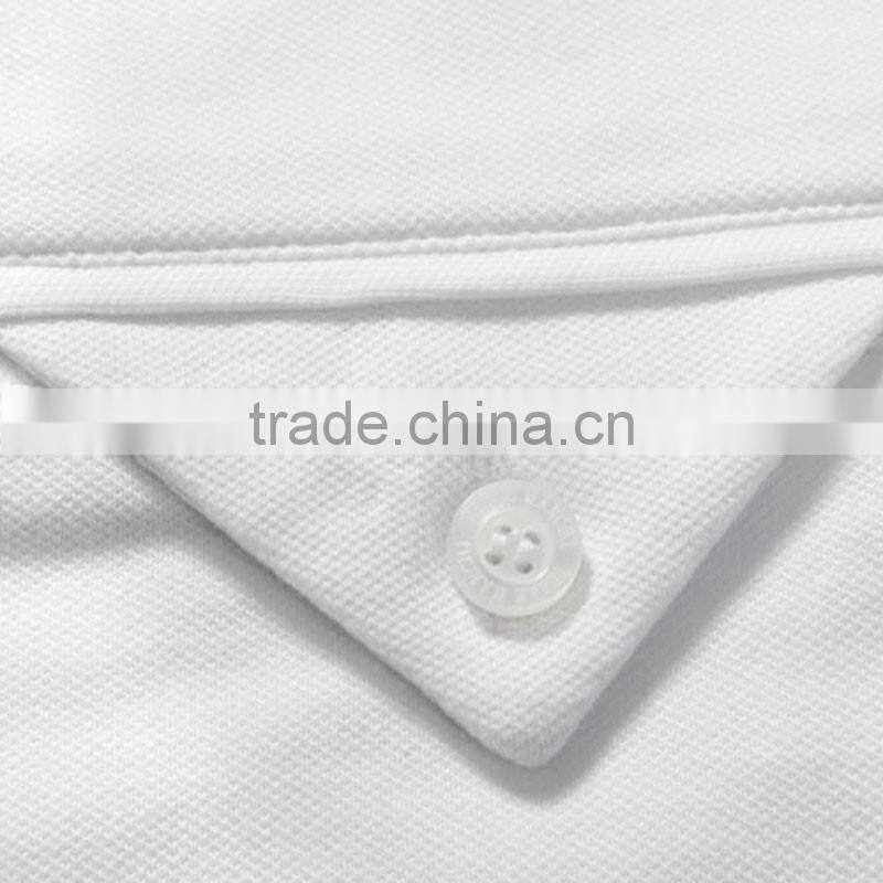splicing fabric 100% double pique cotton custom polo shirt