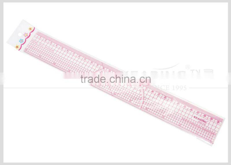Factory wholesale high quality plastic stencil ruler for garment pattern marking and design 40cm&16" #B-66
