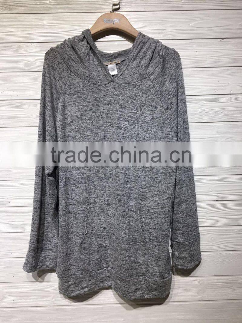GZY latest shirt designs for women knit hooded shirt stock lot