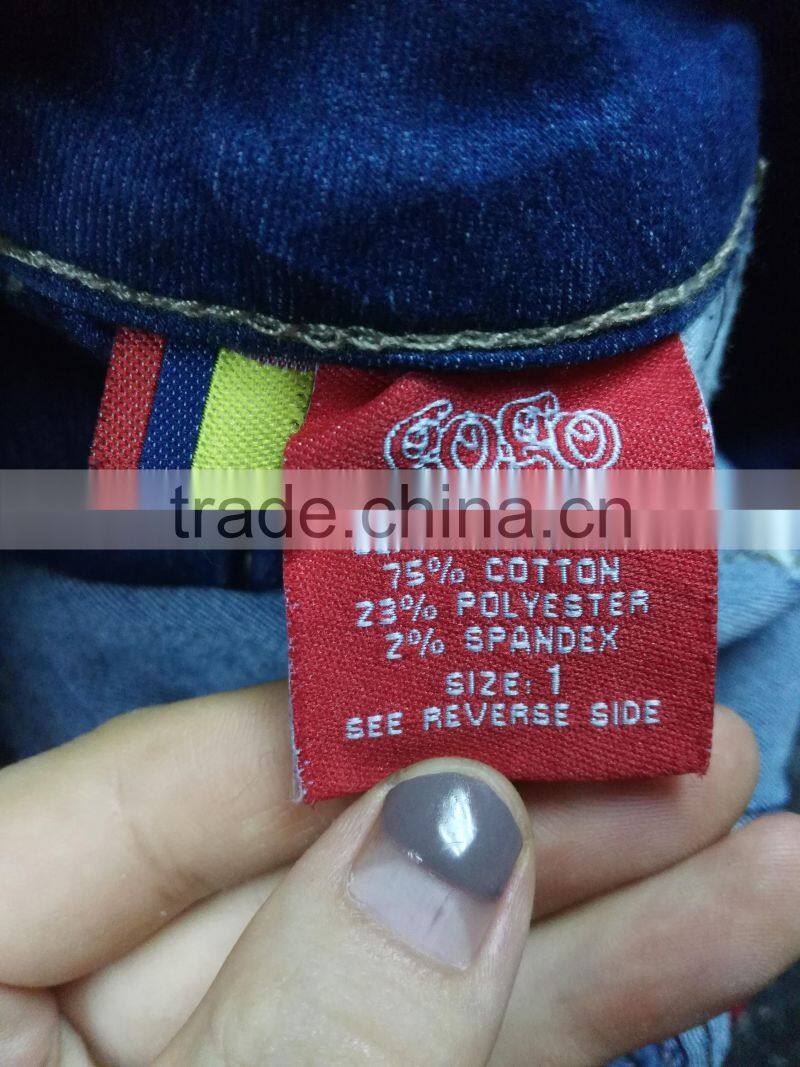 GZY Guangzhou stock lots slim fit narrow feet elastic jeans for lady