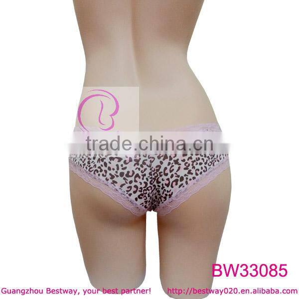 Leopard pink cheeky panties with lace