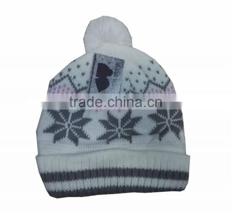 custom knitted pom beanie hat winter beanie hat