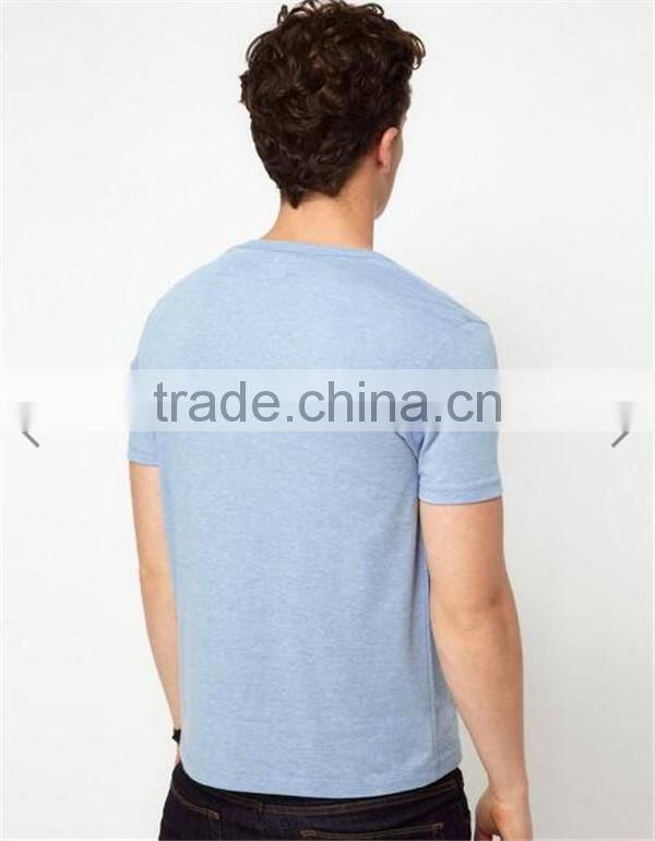 Clothing manufacturers custom mens deep v neck t-shirt