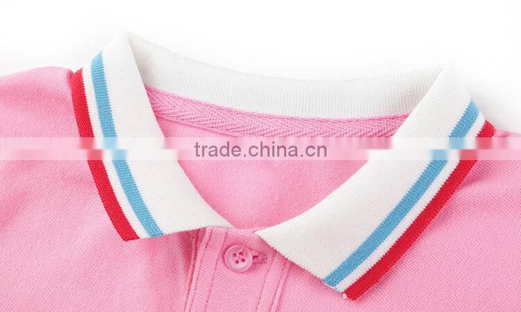 2016 primary beautiful school uniform design patterns polo dress for baby girl