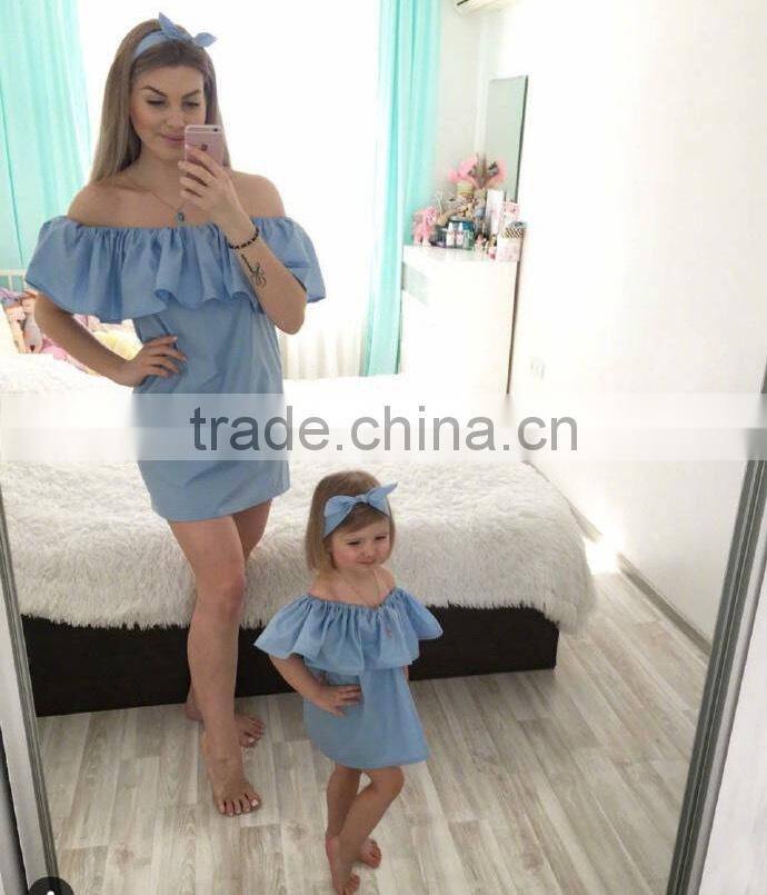 2017 Mother And Daughter Matching Dresses Plus Size Dress Party Frock Designs