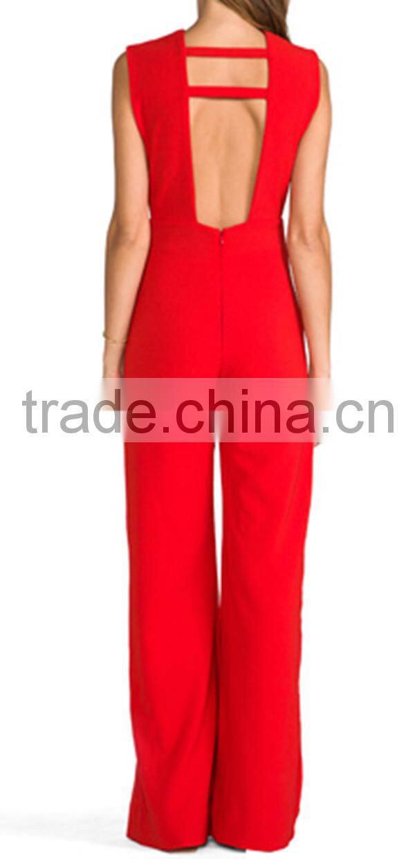 girls/ladies sexy Deep v-neck loose jumpsuits R0023