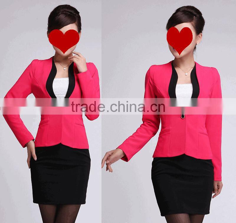 2017 customized women trendy skirt suits buiness skirt suits