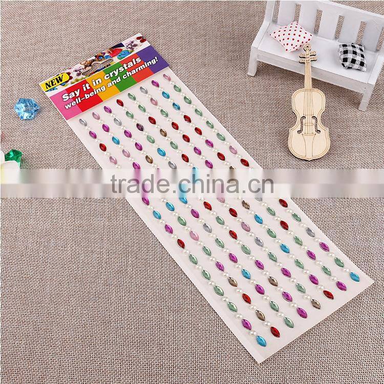 Multicolor decoration sticker ,acrylic mobile phone sticker