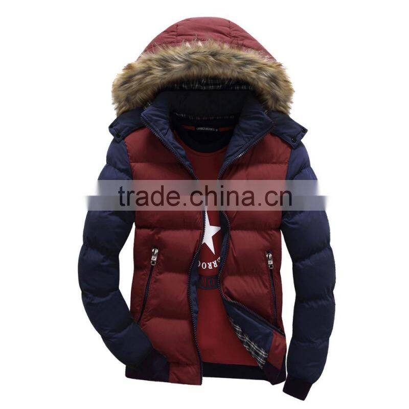 Men's Casual Fur Hooded Outwear Jacket