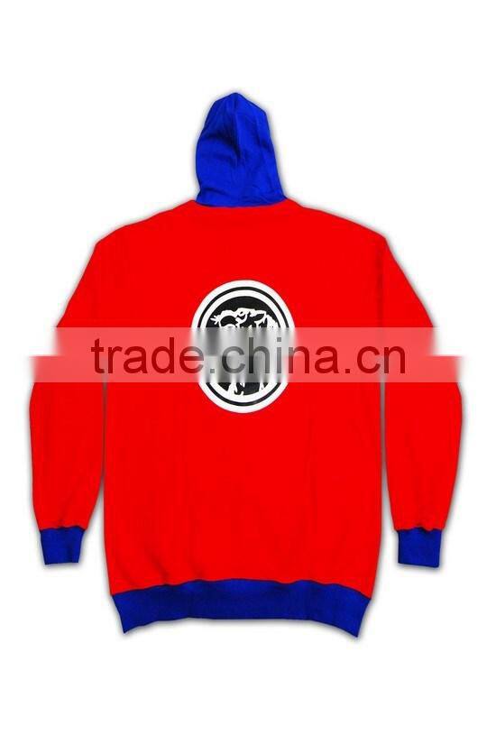 Trade Assurance BSCI customized design 2016 embroidery/screenprint wholesale red hoodie