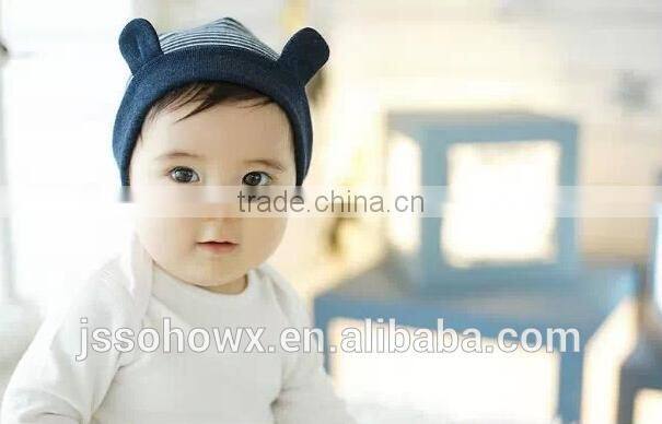 cute bear designer knit cotton baby hat, personalized baby hats