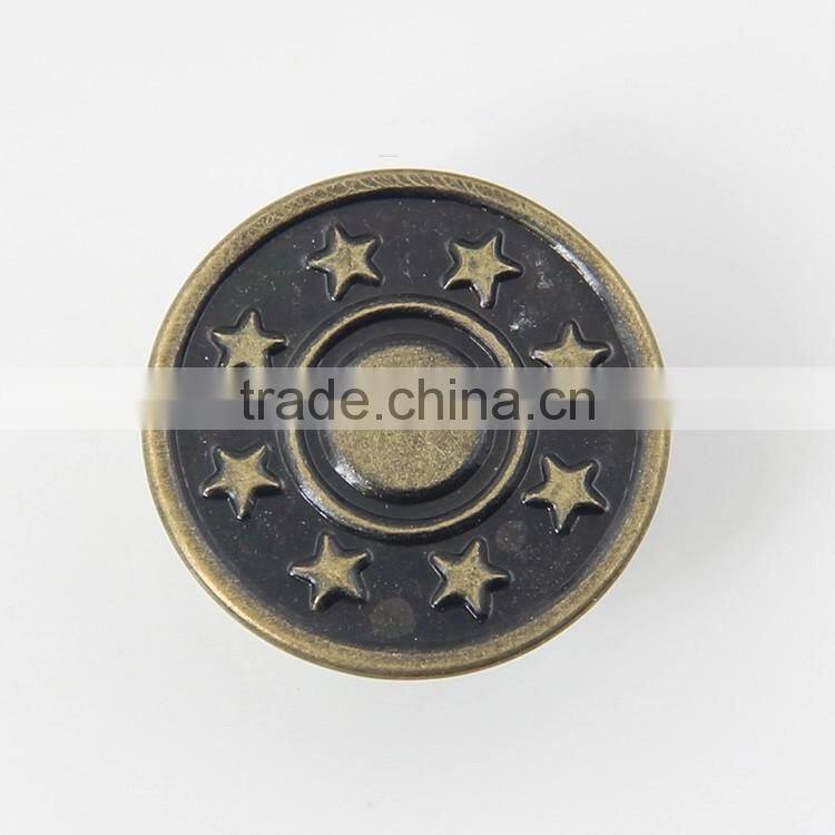 Custom Fashion China Button Factory Metal Jeans Button