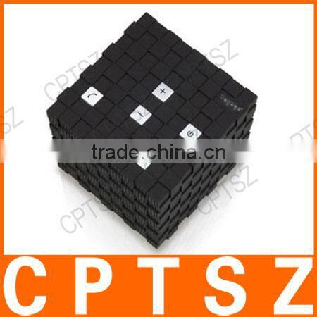 BR12-BN Magic Cube Style Bluetooth V3.0 Hi-Fi Mega Bass Speaker w/ Handsfree - Black