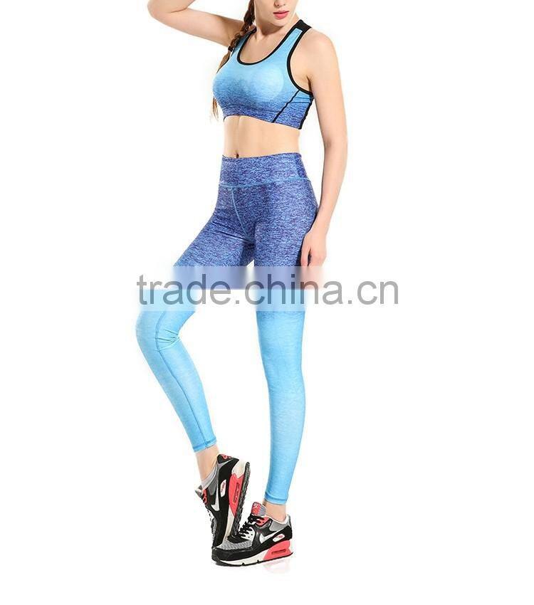 Women's Sports Gym Running Yoga Pants Leggings Bra Set