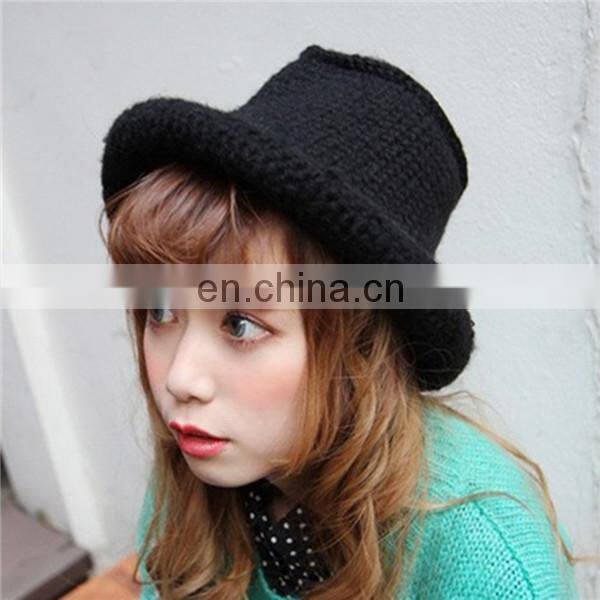 Winter Lady Flip Brim Knit Bucket Hat