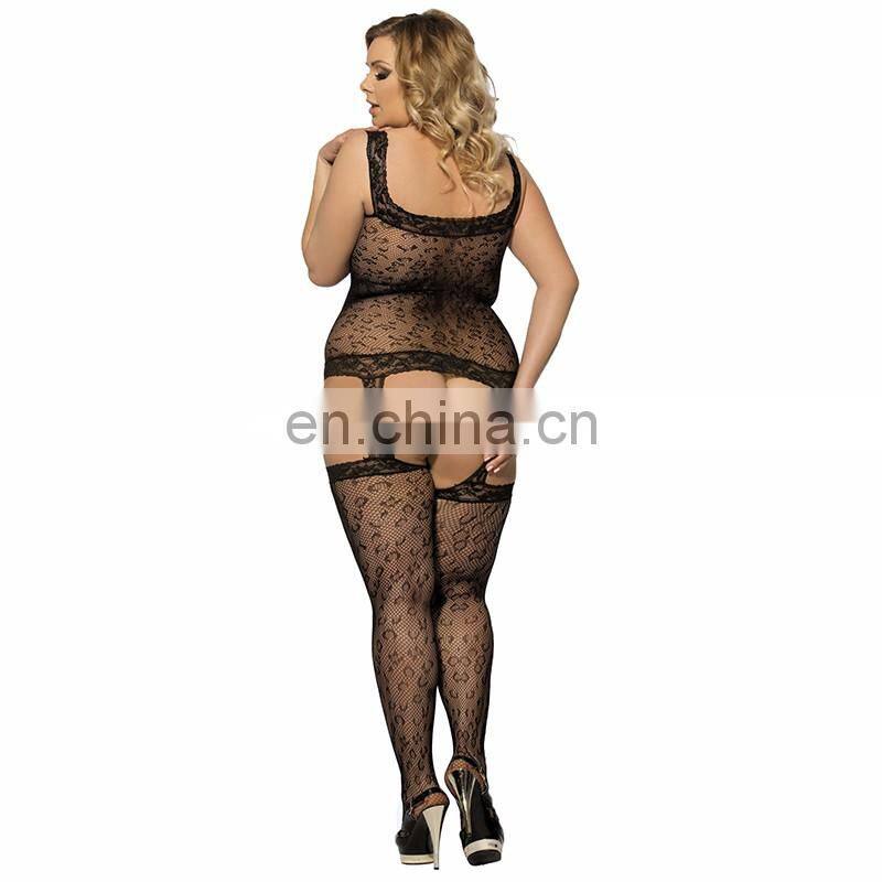 plus size sexy mature girls fishnet bodystocking